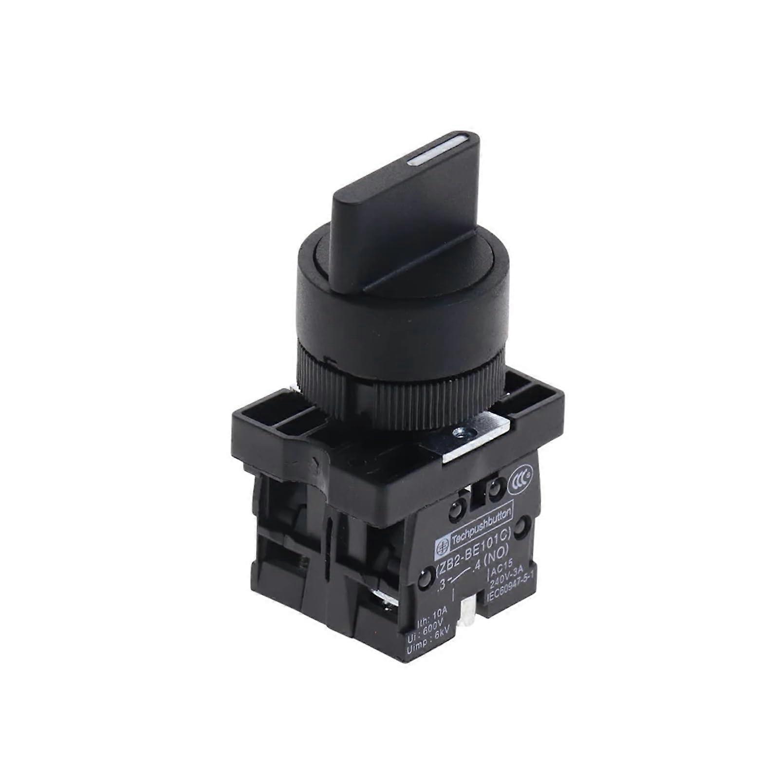 XB2-ED33 Selector Push Button Switch - 5Pcs 3 Position 2NO Latching, Durable Electrical Control Switches