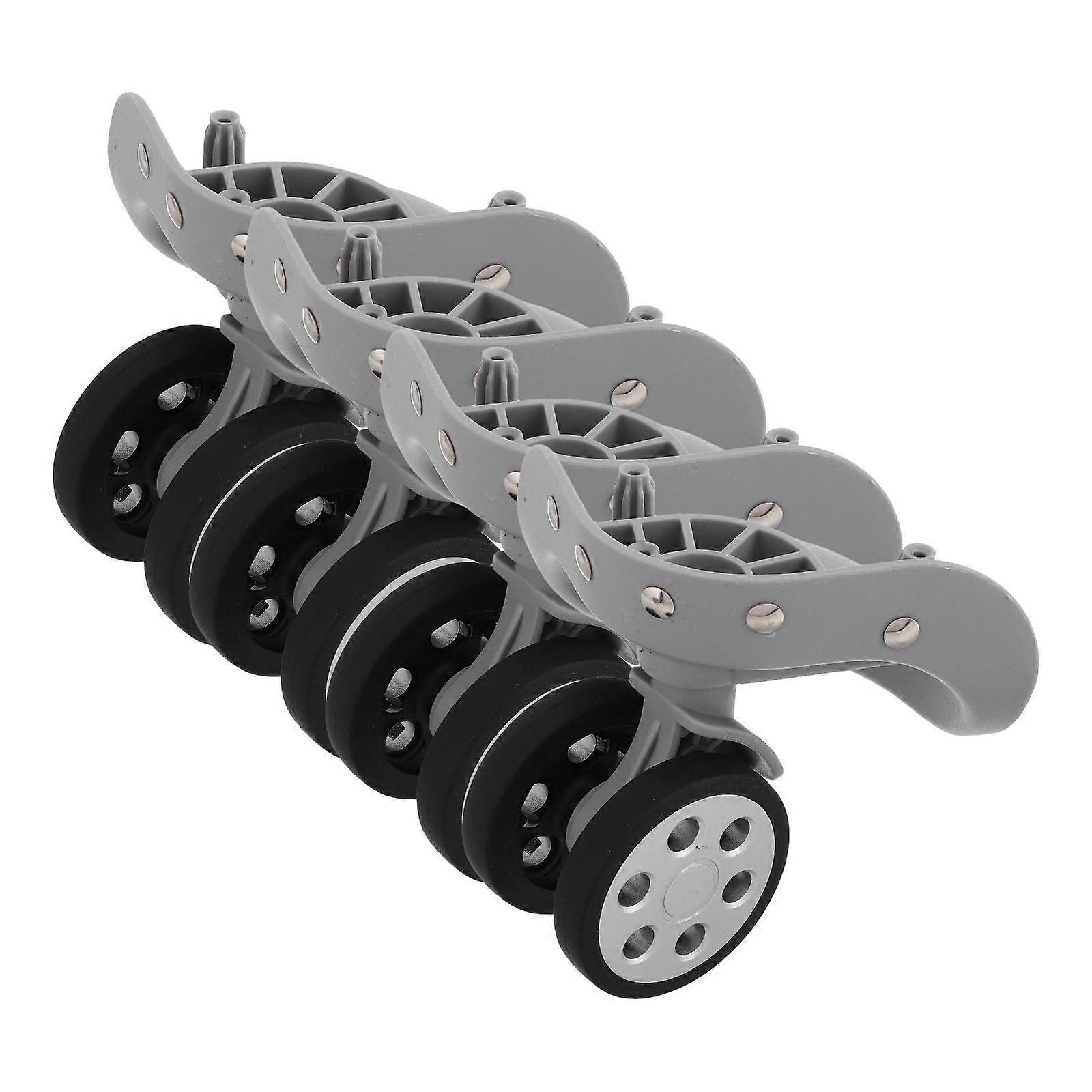 2 paires de kits de réparation de roues de valise durables, roues de remplacement pour bagages de voyage et valises à roulettes