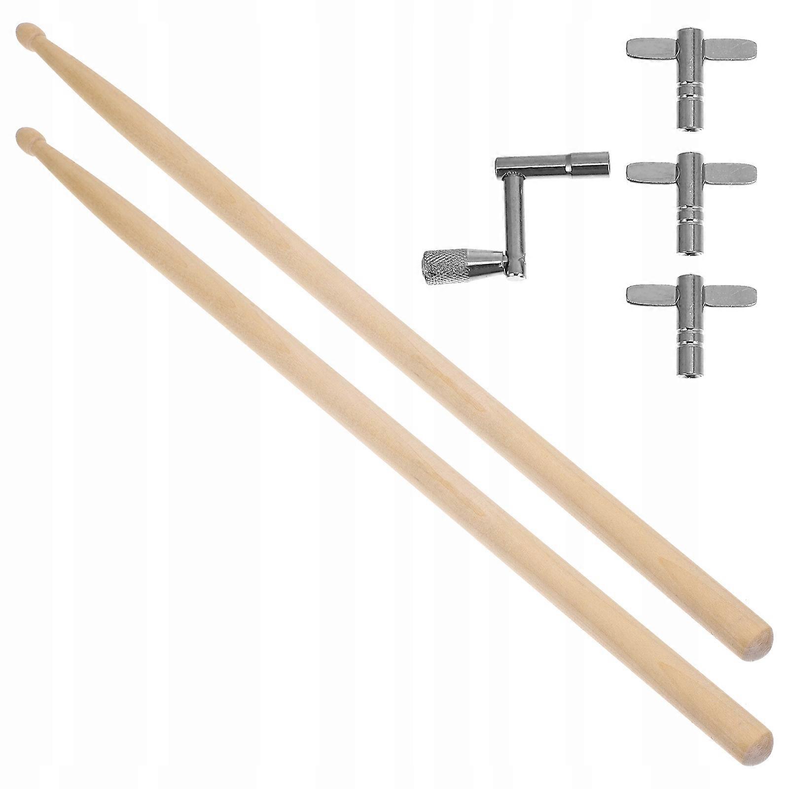 1 Set Drum Sticks Drum Tuner Drum Key Tool Instrument Part Drum Kit Tuning