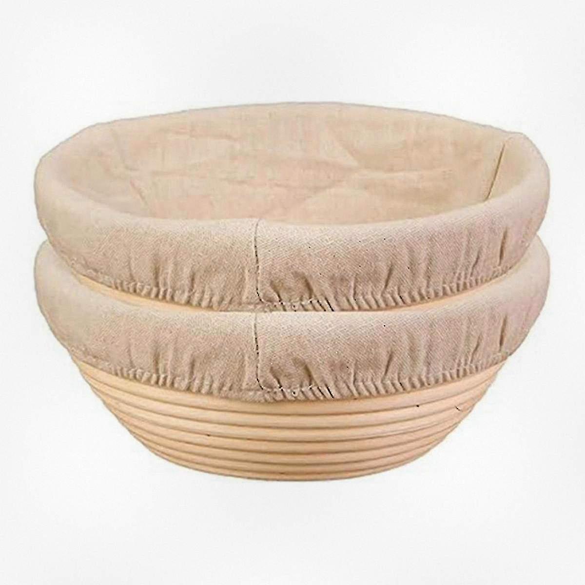 Set of 2 Bread Proofing Basket with Cloth Cover, Ideal for Protecting Your Bread During Baking, Perfect for Sourdough Preparation