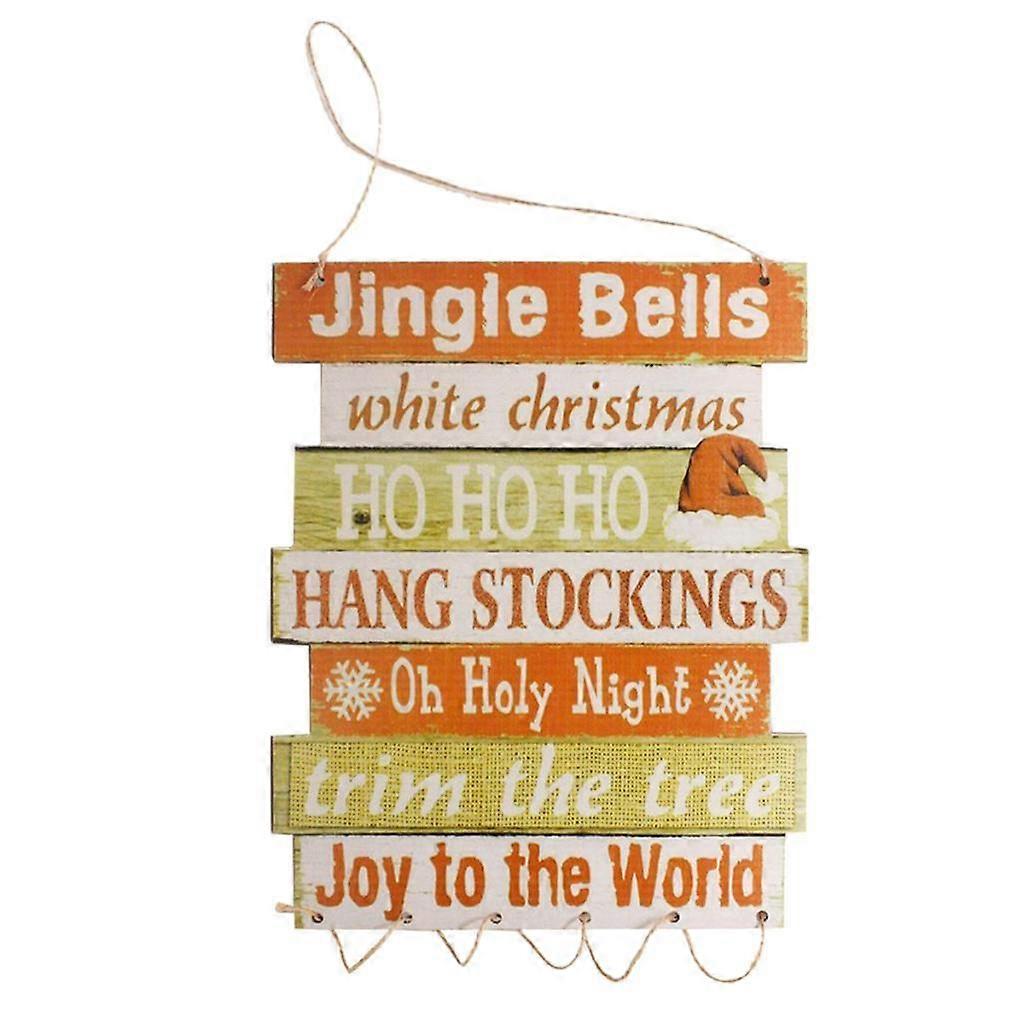 ドアハンギングサインメリークリスマス木製プラークボードドア壁掛けサイン