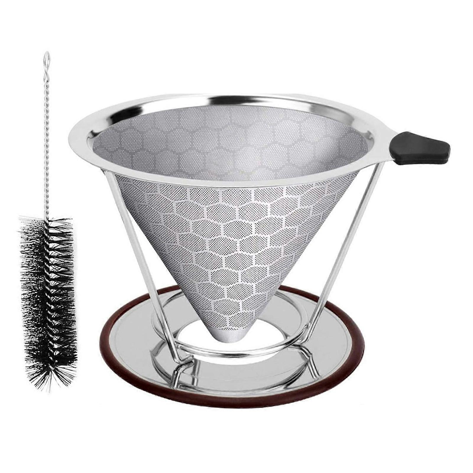 Pour Over Coffee Filter Reusable Coffee Strainers Stainless Steel Material Easy to Use Paperless Coffee Filter for Home