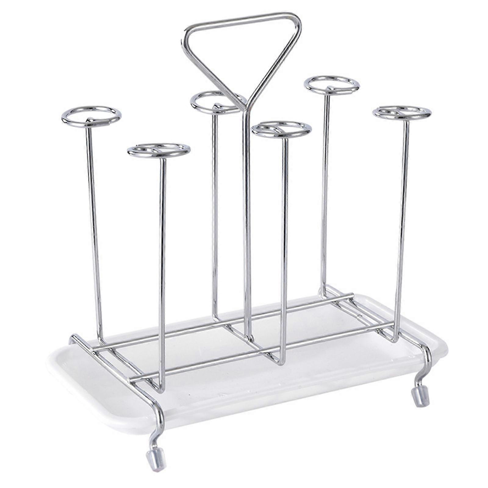 Simple Water Cup Drainage Rack Adjustable Cup Drainer Clean Shelves Organized Cup Drying Stand Rack for Tabletop Desktop