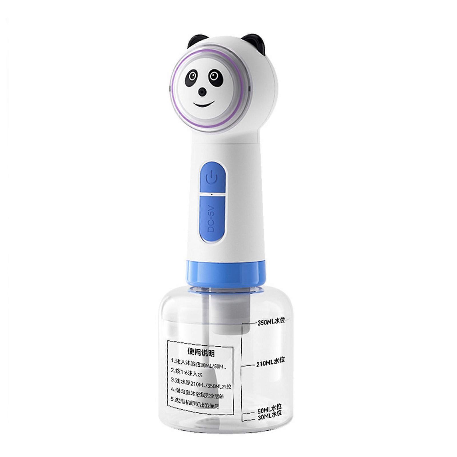 Easy to Use Pet Bubble Washer Automatic Bubble Shower Machine Cartoon Panda Rechargeable Shampoo Dispenser