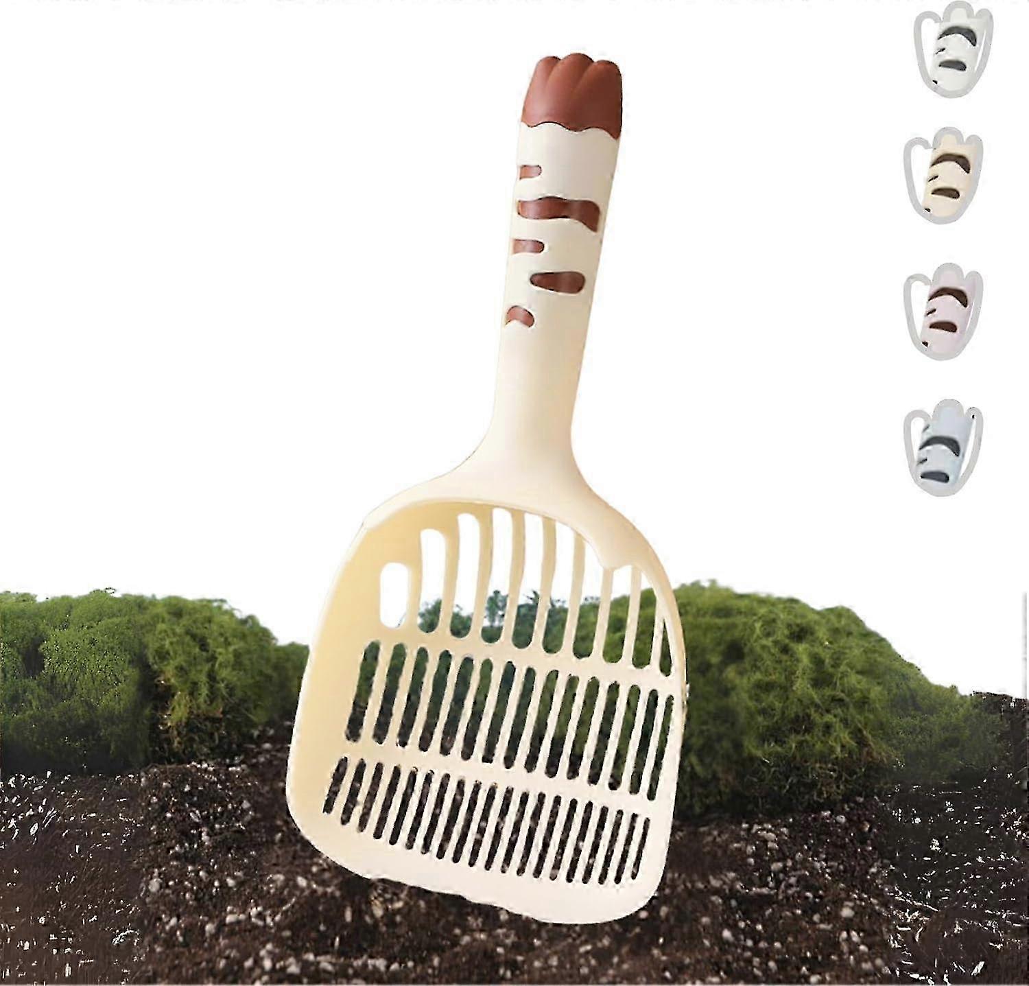 Durable Cat Litter Scoop with Sifting Openings, Deep Shovel & Large Surface (Yellow)