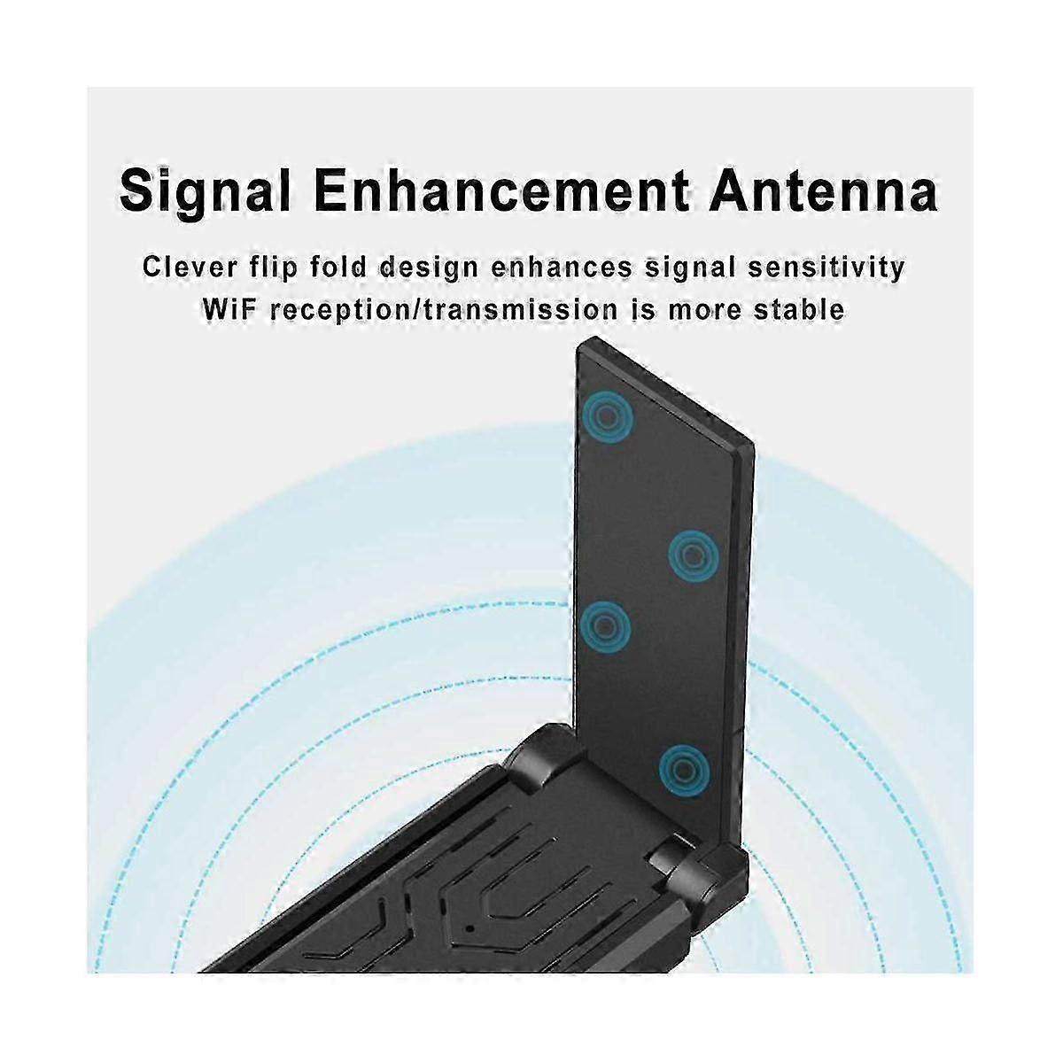 5400Mbps USB 3.0 Wireless Network Card WiFi 6E -Band 2.4G 5G 6G Adapter USB Gigabit Ethernet Dongle