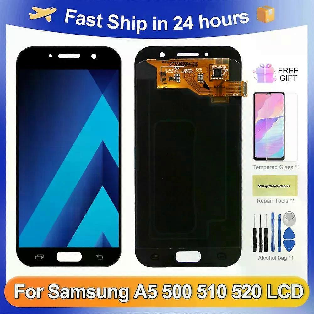 A5 2015 2016 2017 5.0''5.2''For Samsung For  A500 A510 A520 LCD Display Touch Screen Digitizer Assembly Replacement