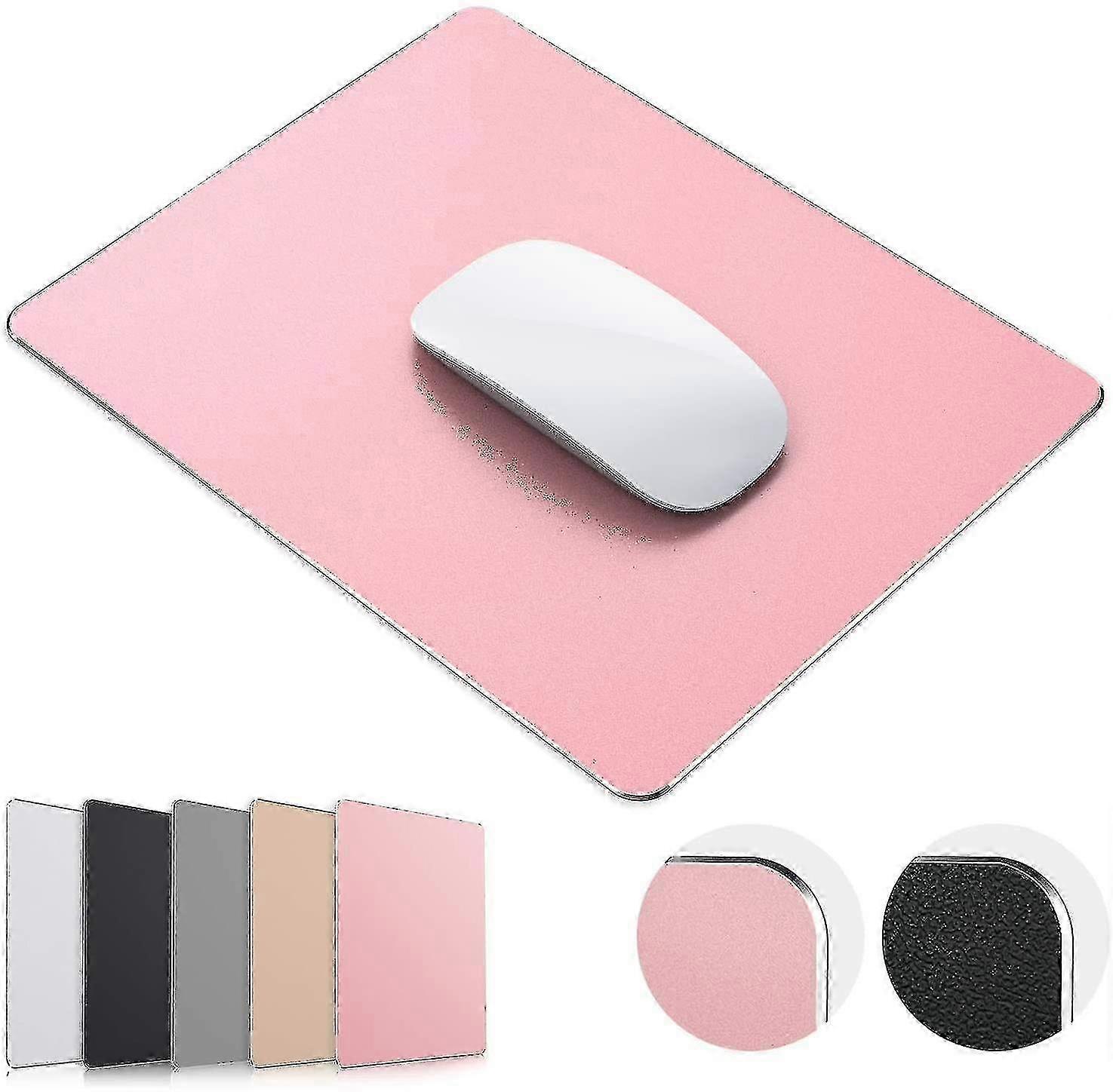 Waterproof Hard Metal Aluminum Mouse Pad Suitable for Various Brands - Medium Size 24.6*20.2cm