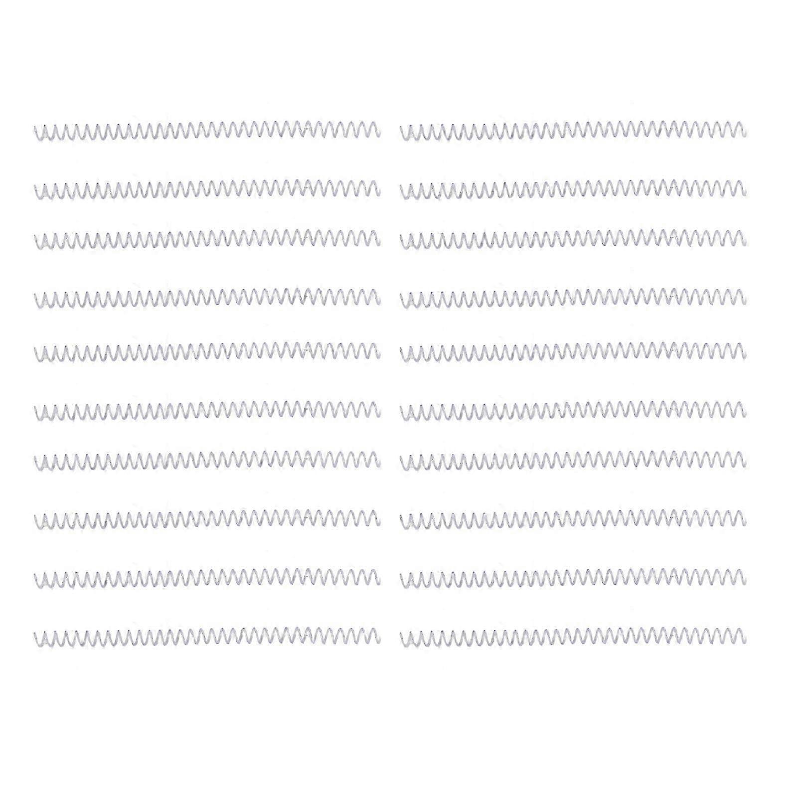20Pcs Spiral Binding Coils 30 Sheet ABS Plastic Spiral Binding Spines for Stationery Work Transparent