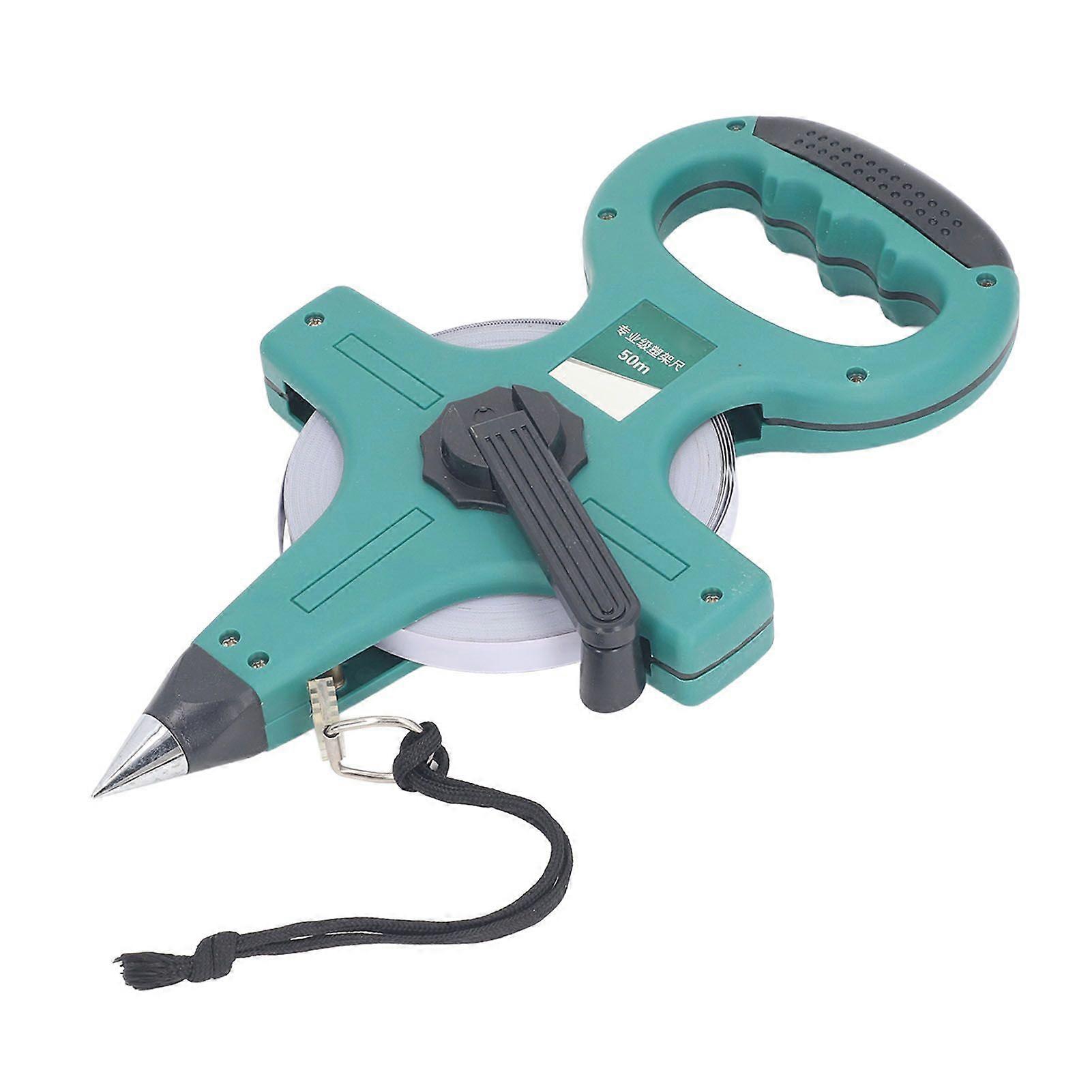 高品質の50m手回し巻尺50mポータブルプラスチックフレーム定規