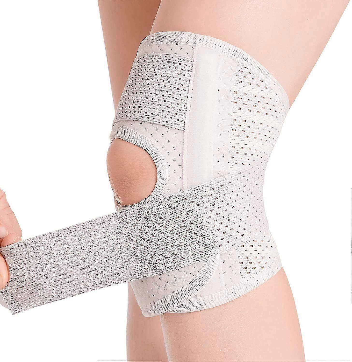 دعامة الركبة مع مثبتات جانبية تخفف من تمزق الغضروف المفصلي آلام الركبة ACL التهاب المفاصل MCL ، تخفيف آلام المفاصل ، دعم الركبة قابل للتنفس مناسب ل