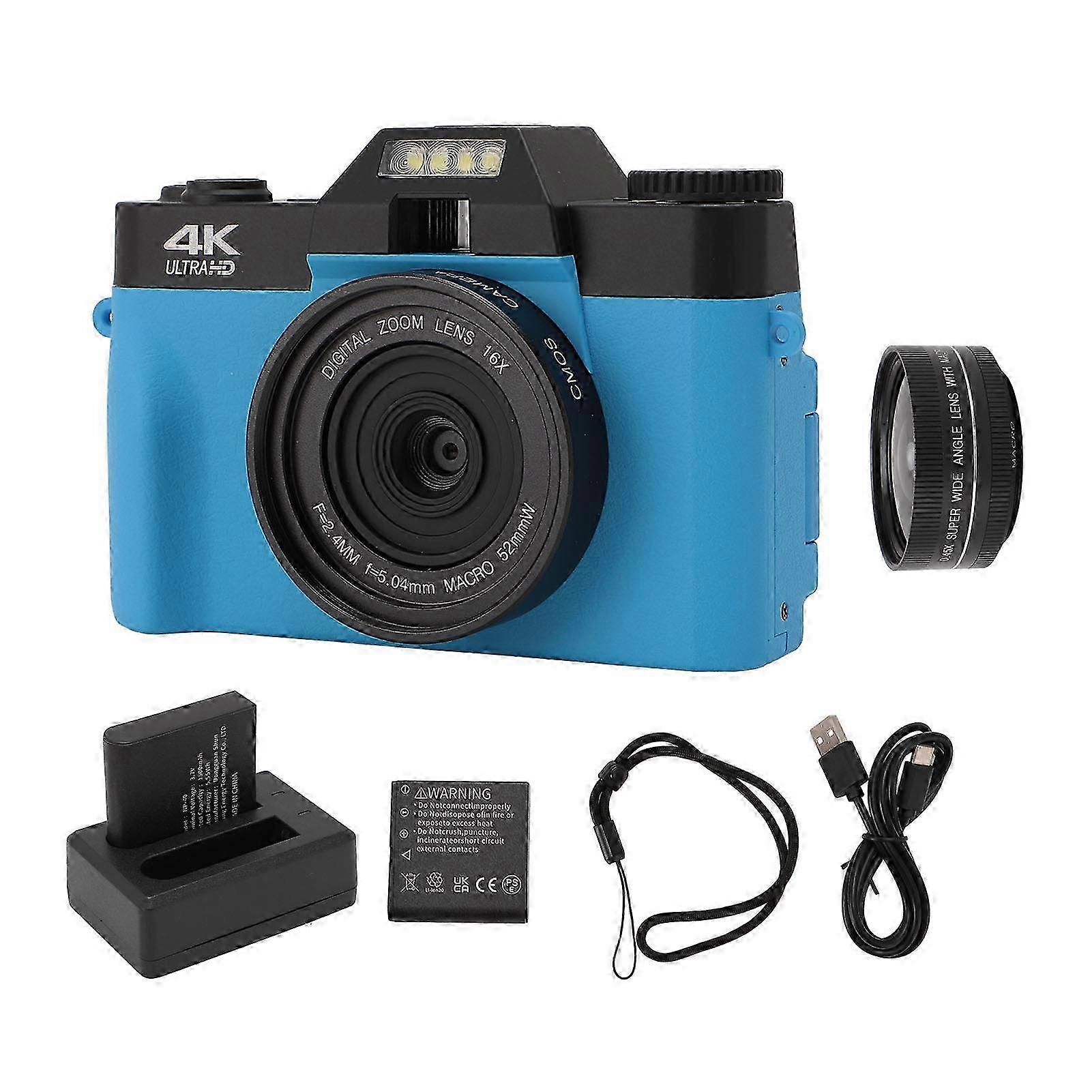 2025 4K Digital Multifunctional 48MP 16x Zoom Wide Angles Prevents Shake Auto Focus Vlogging Camera for Photography