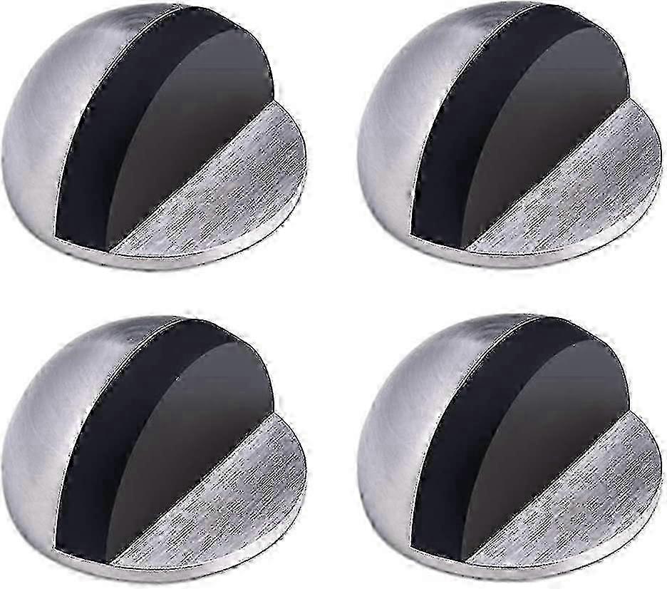 床用4pcsステンレス鋼接着剤ゴムハーフムーンドアストッパー