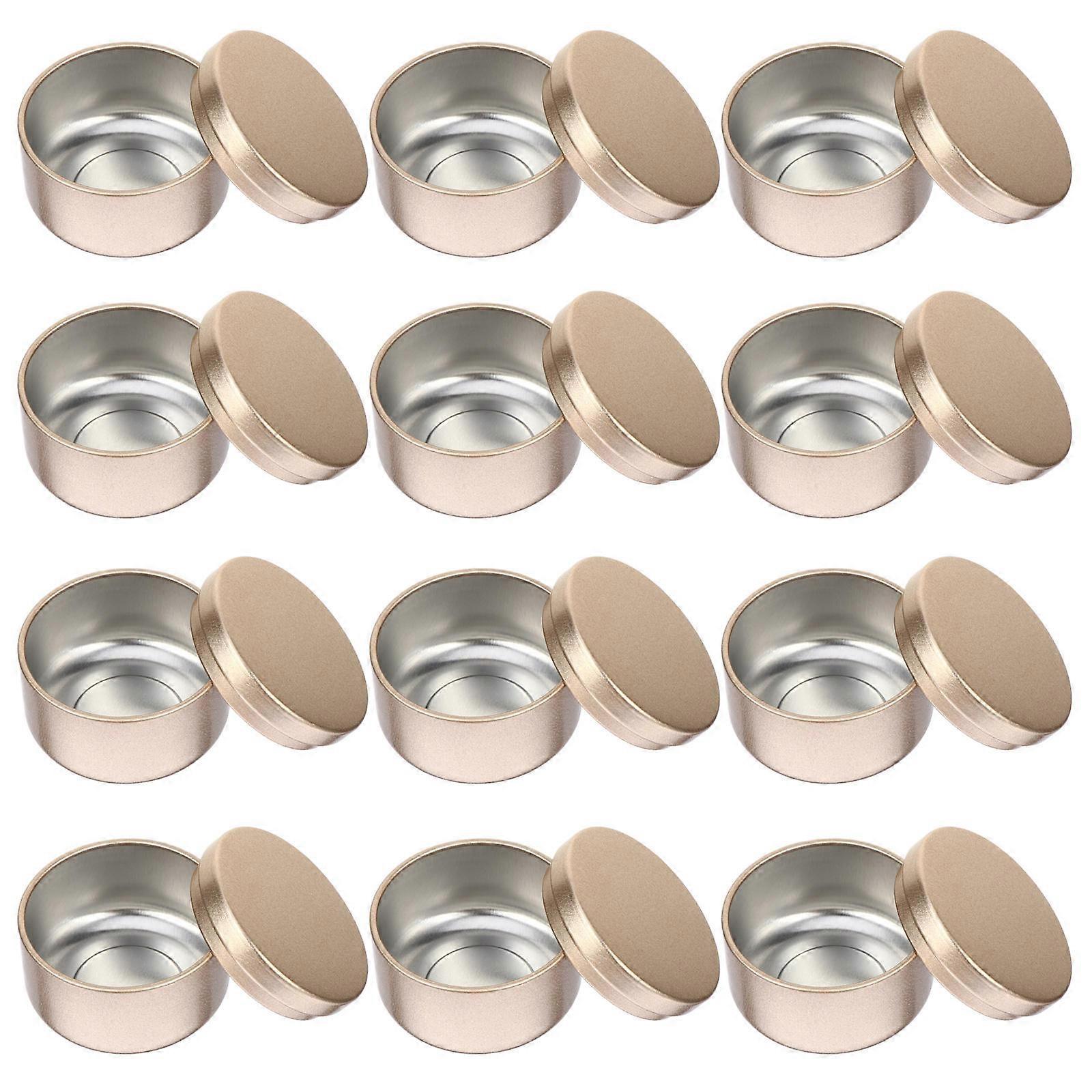 12pcs Metal Candle Containers, Round Travel Tins for DIY Candle Making – Durable Jars for Storing Candies, Crafts, Home Decor & Gifting