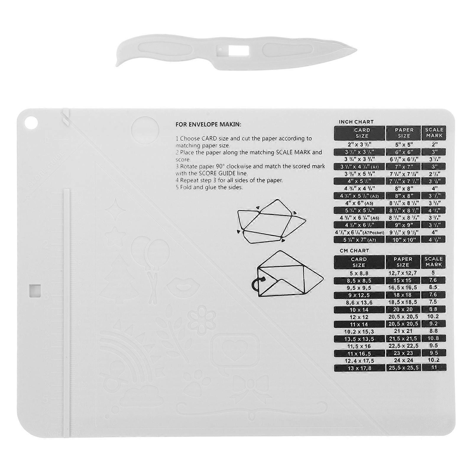 1 Set Multi-use Envelop Fold Tool Paper Score Board Tool Diy Craft Paper Board Craft Papers Making Board Envelope Folding Tool