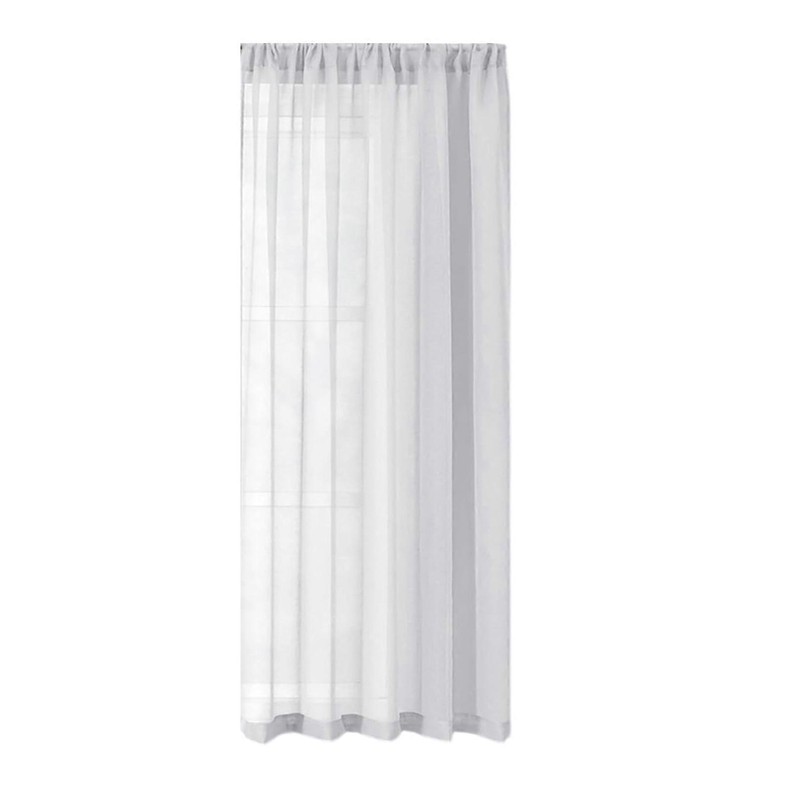 Instantly Install Window Sheer Curtain 50% Blackouts Effect Wrinkle Resistant for Most Standard Window Optional Size 132 160cm