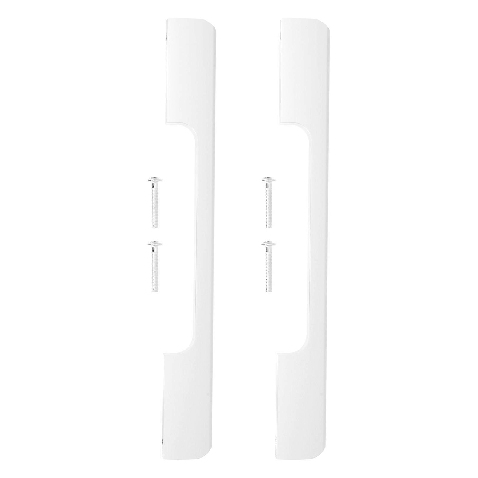 Wardrobe Handles Cabinet Hardware Brushed Nickel Finish Rectangular Furniture Upgrade 2Pack