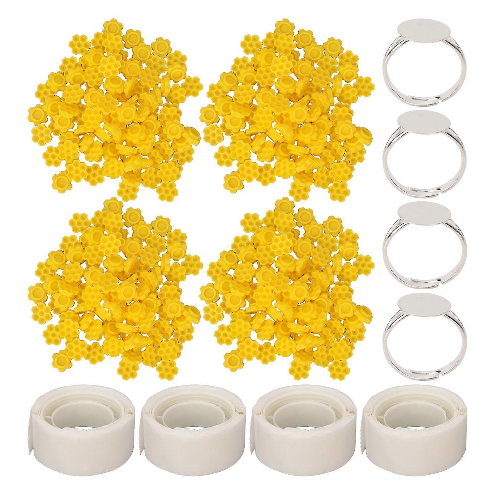2025 Latest Model 400pcs Plastic Eyelash Extension Glue Cup 4pcs Stainless Ste...