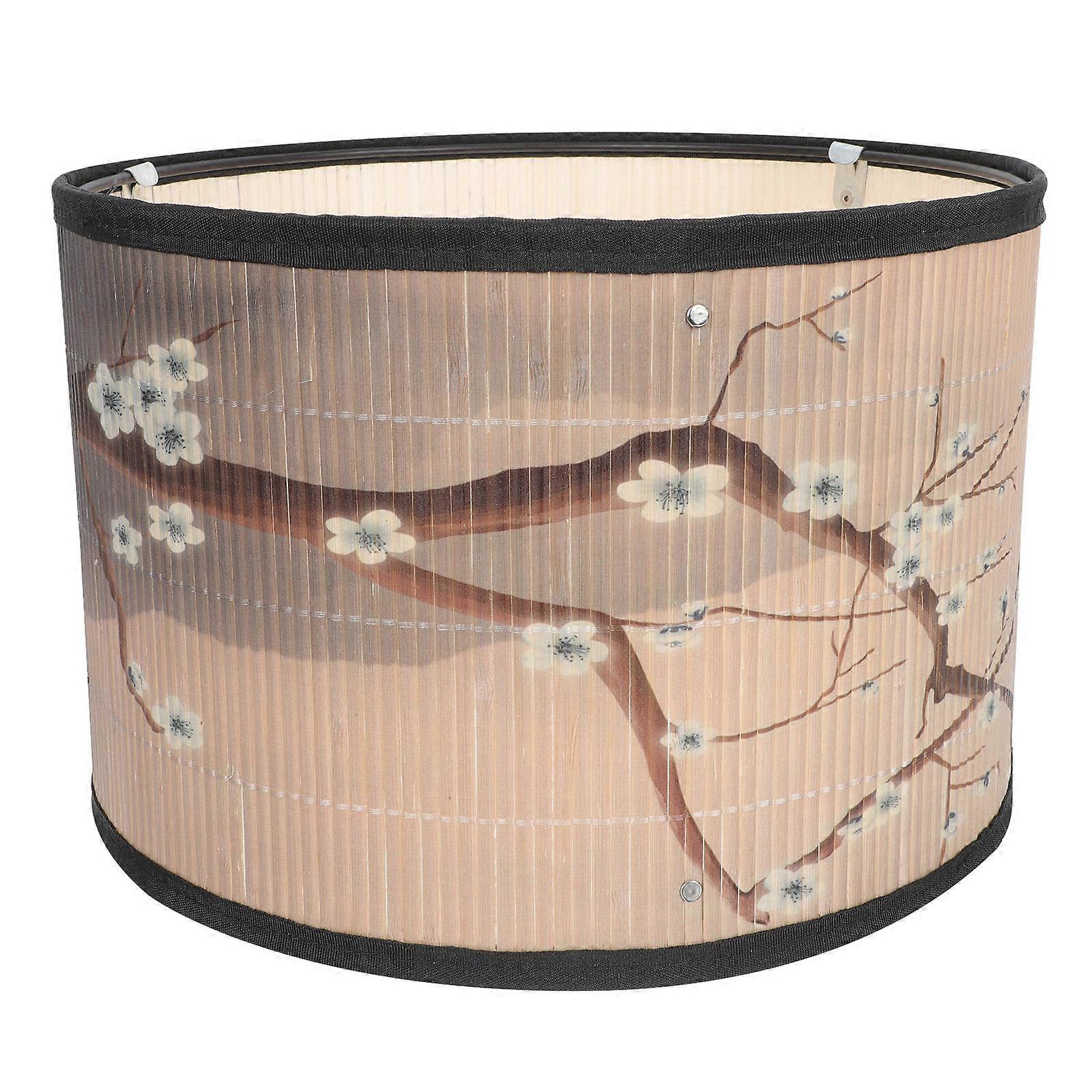 Creative Lampshade Simple Design Bamboo Iron Material For Office Decoration 30x30cm Light Diffusion 1Pack