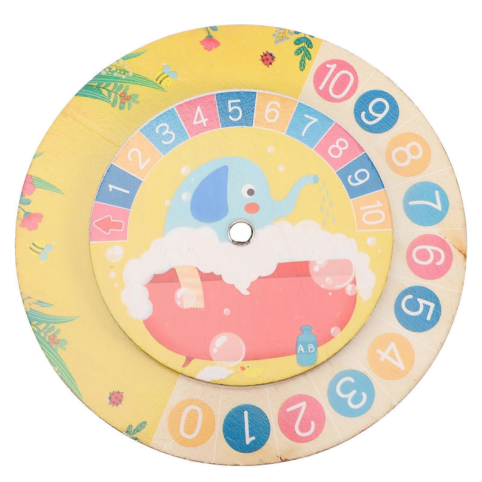 Teaching Clocks For Kids Math Learning Tool Synthetic Material Bright Color 5.9X5.9X0.8in Classroom Teaching 1Pcs