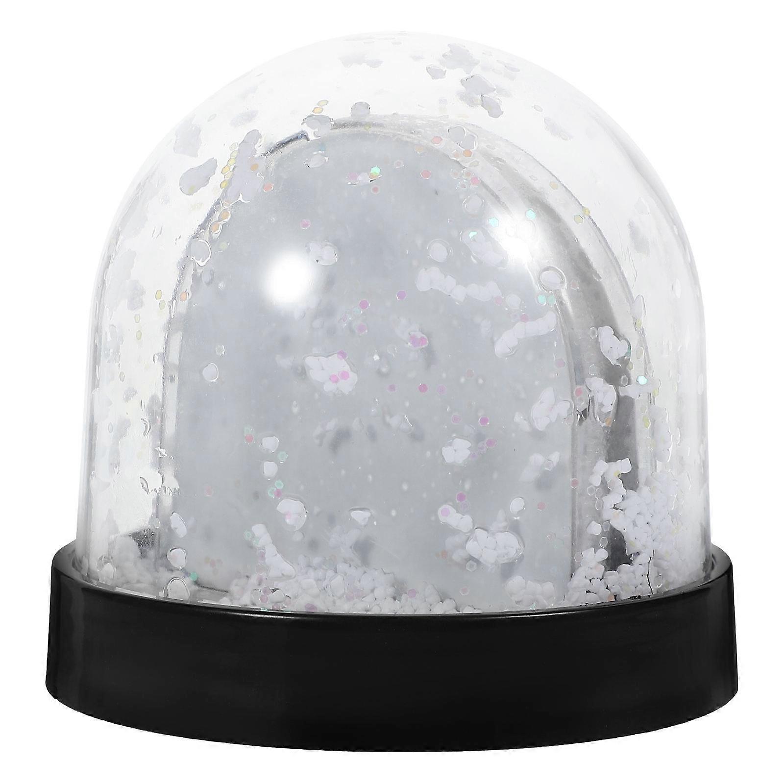 Snow Globe Blank Photo Snow Globe Diy Sublimation Home Decoration Black 9.00X9.00X8.50CM 1Pack