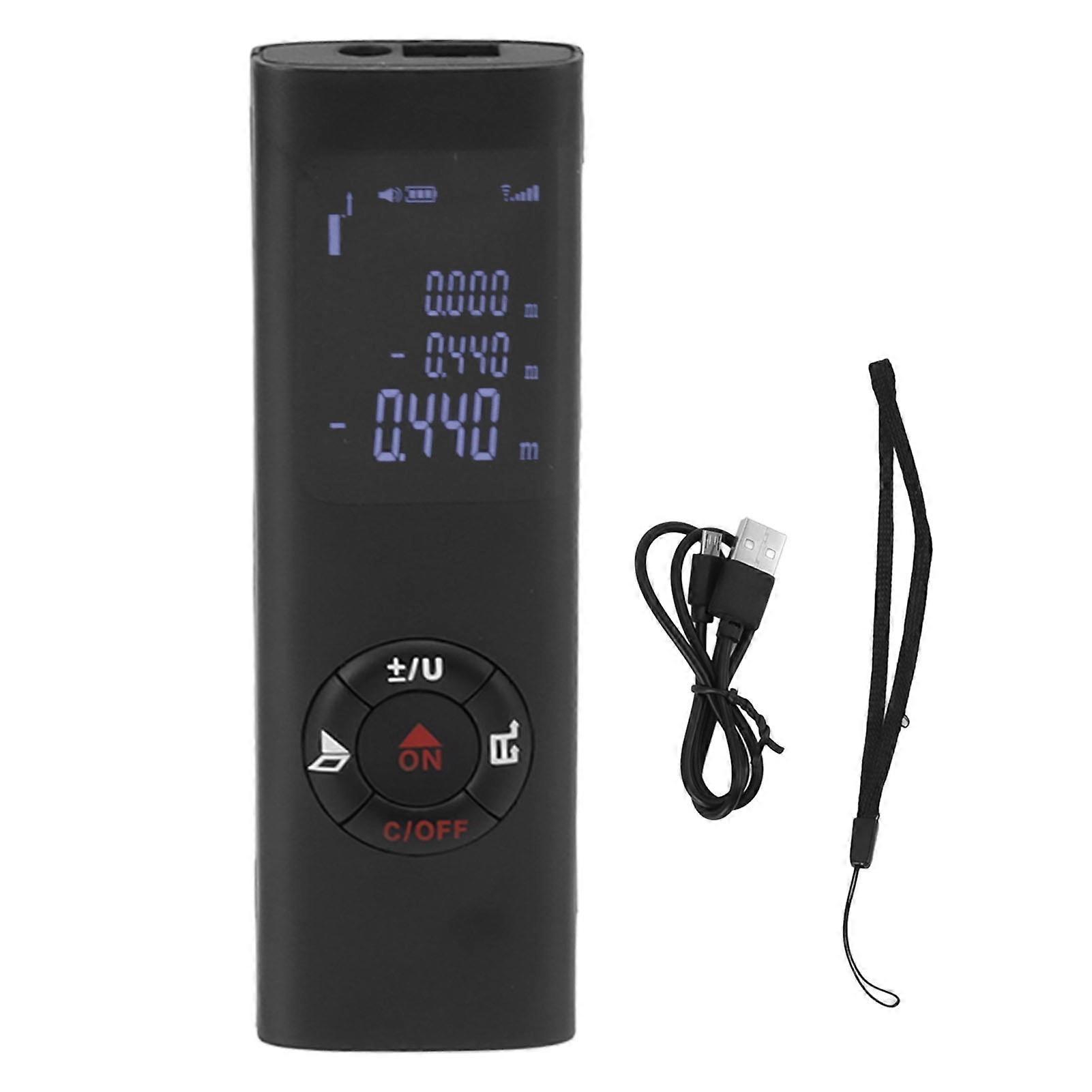 High precision handheld laser rangefinder, maximum measuring distance of 40 m (131 ft).