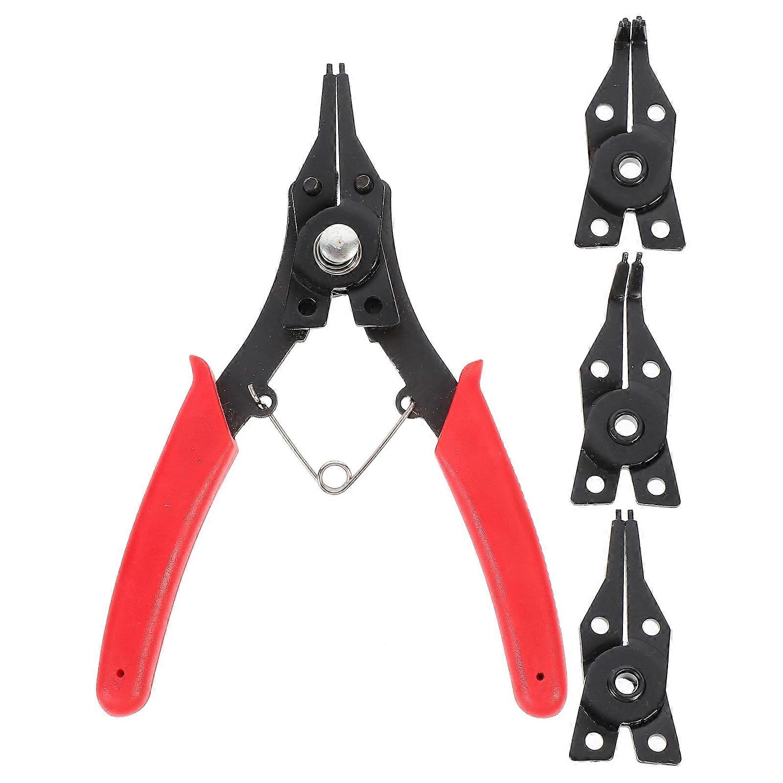 Removal Circlip Plier Tool Interchangeable For Workshop Use 15.8x8x1cm Steel 1 Set