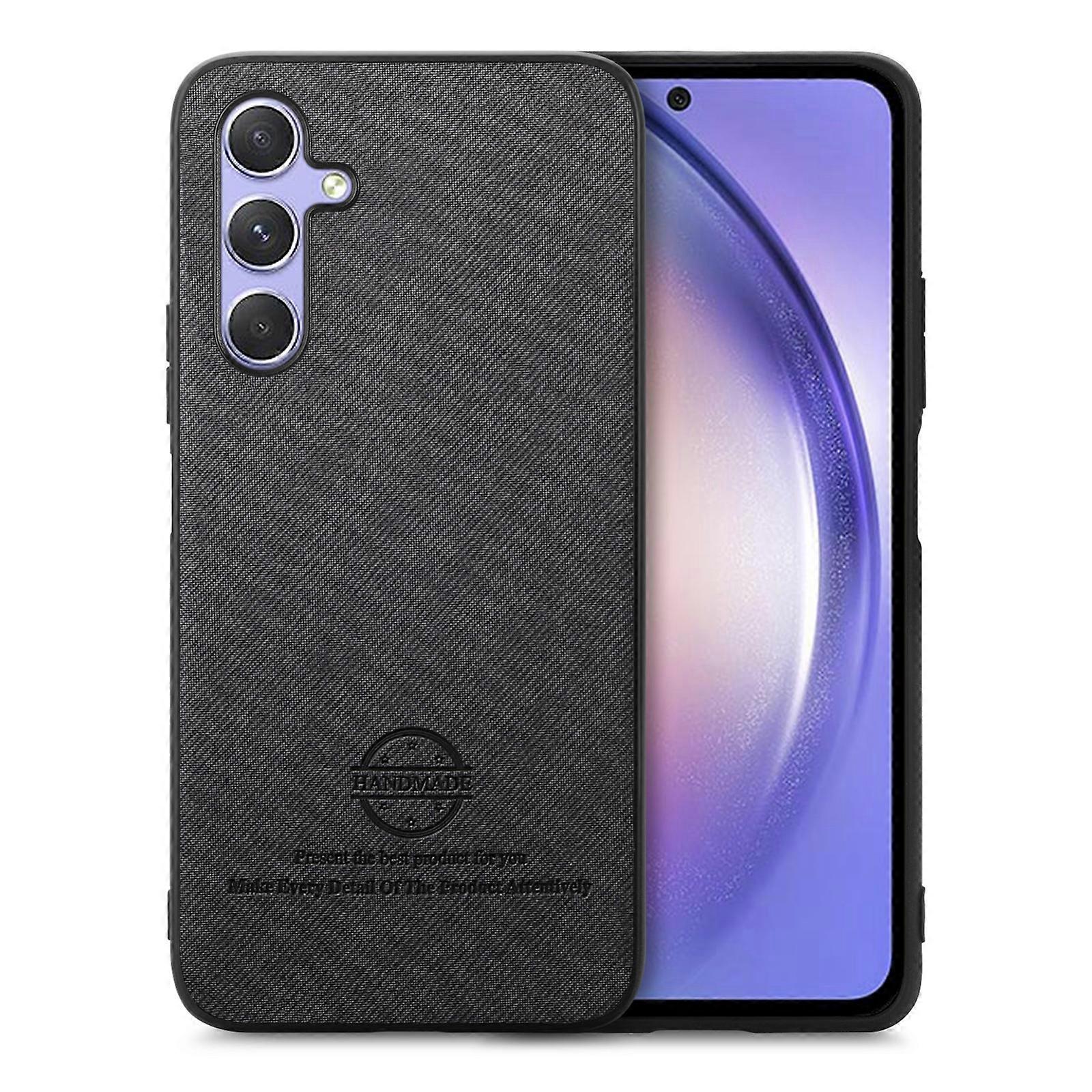 Twill Fabric Leather Skin Back Phone Case