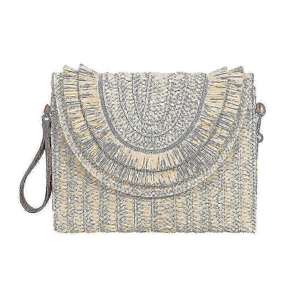 حقيبة منسوجة كيس كروسبودي من القش حقيبة منسوجة للعطلات