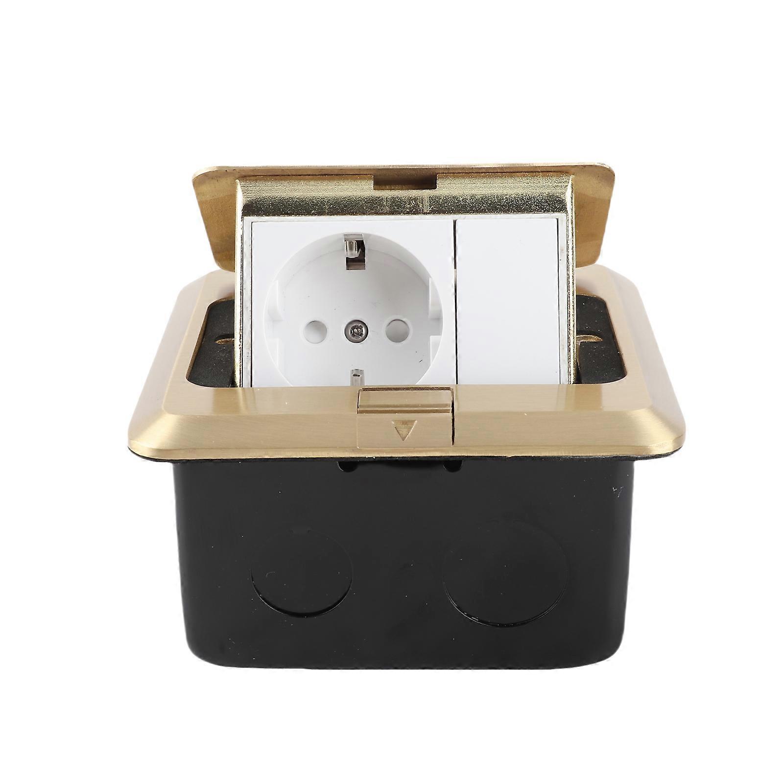 All-Copper Waterproof Floor Socket DT-T01 Slow Pop-Up Hidden Ground Socket with Damping Luxury Multifunctional Design