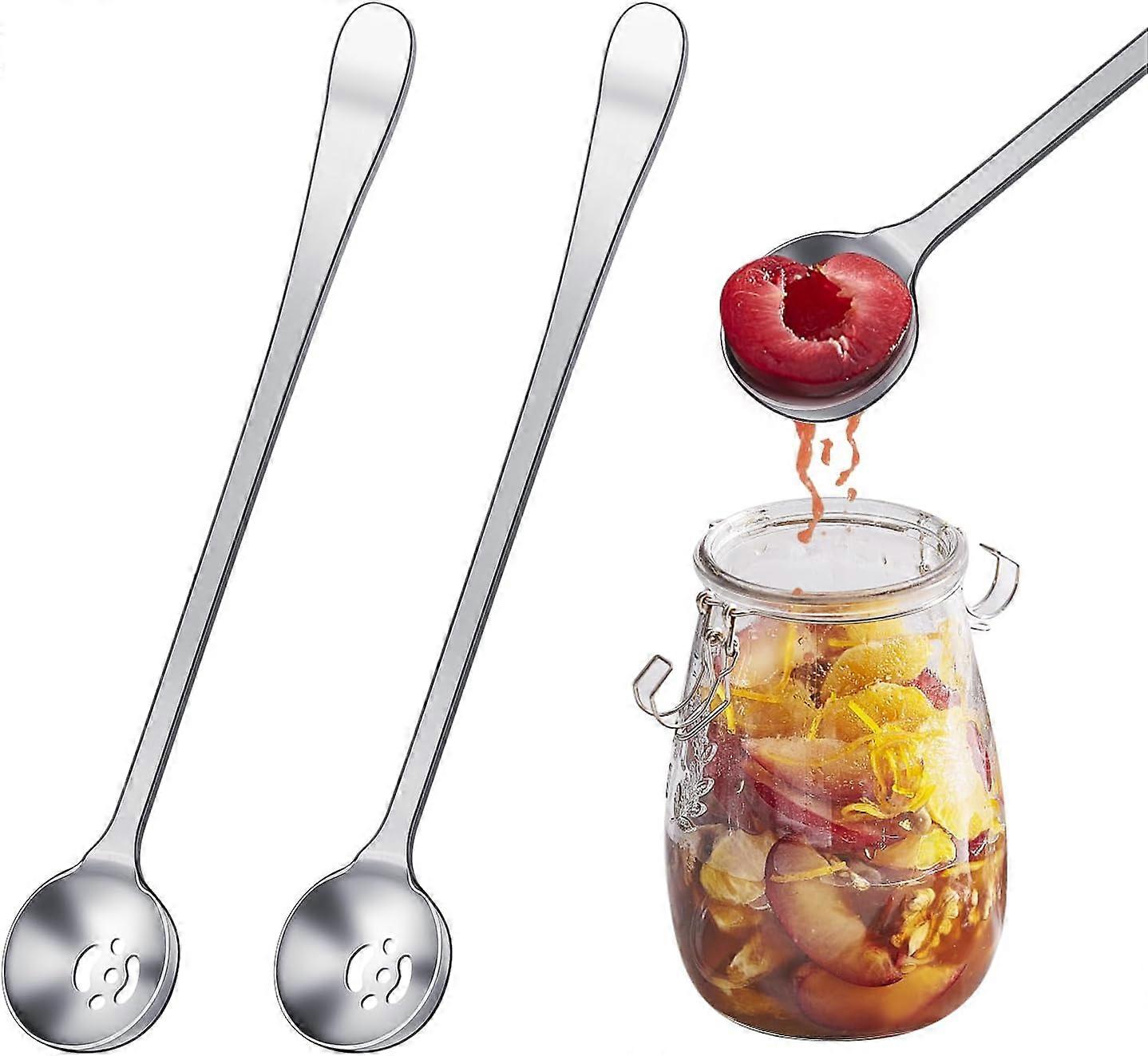 3Pcs Stainless Steel Cherry Spoon, Small Spoon, Olive Spoons