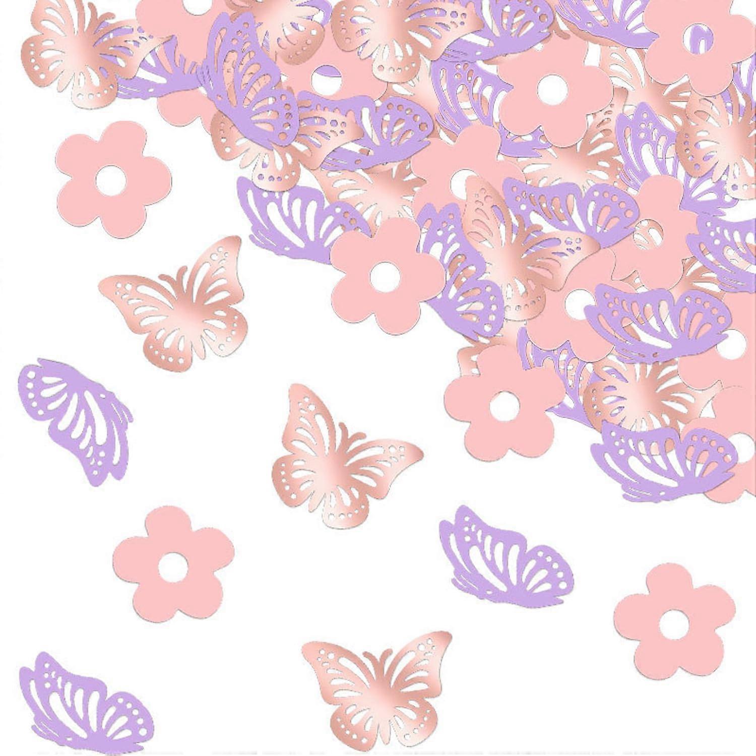 Butterfly Confetti, Pack of 100, Rose Gold Mix for Parties, Weddings