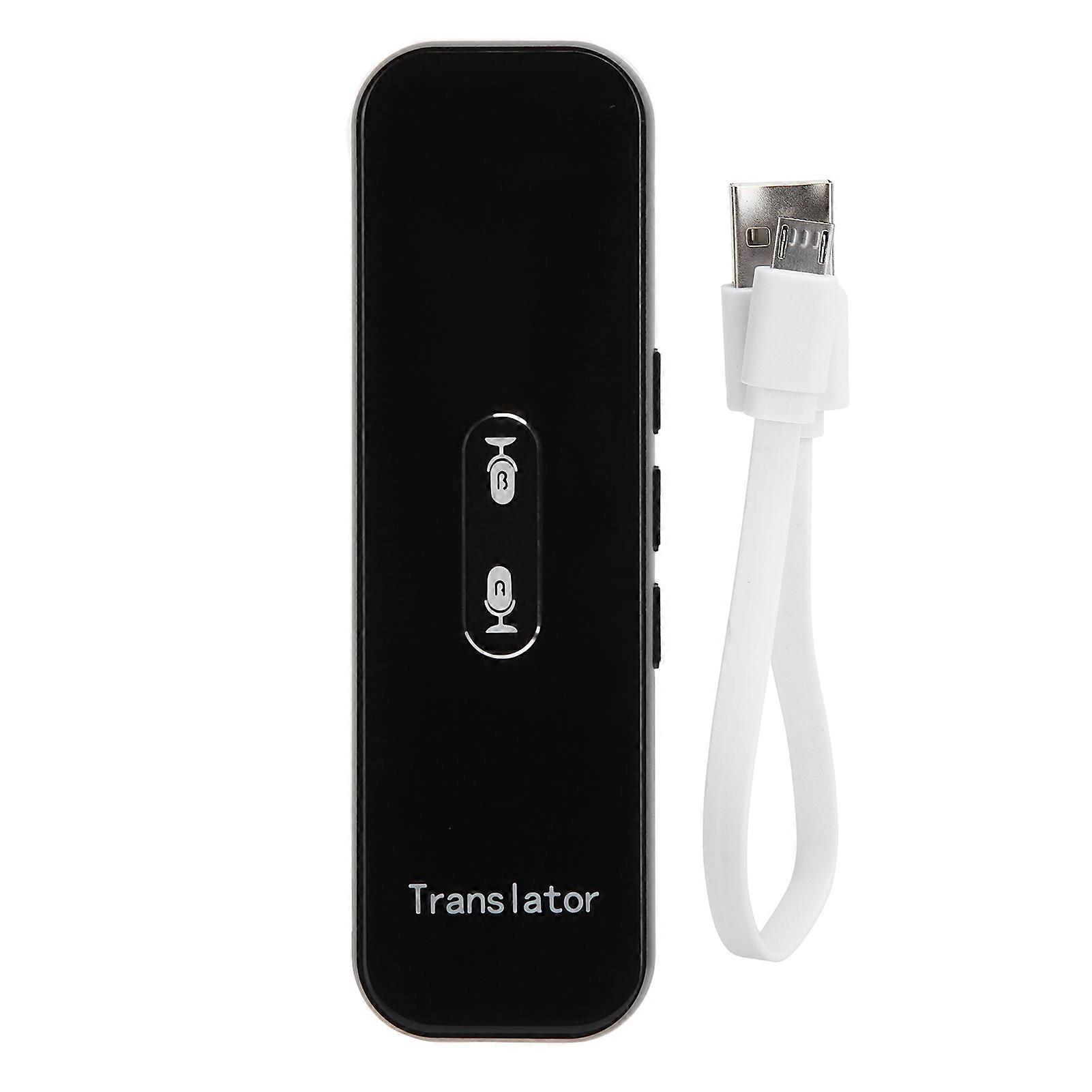 Portable Bluetooth Smart Voice Translator for Travel, Business and Learning (Black)