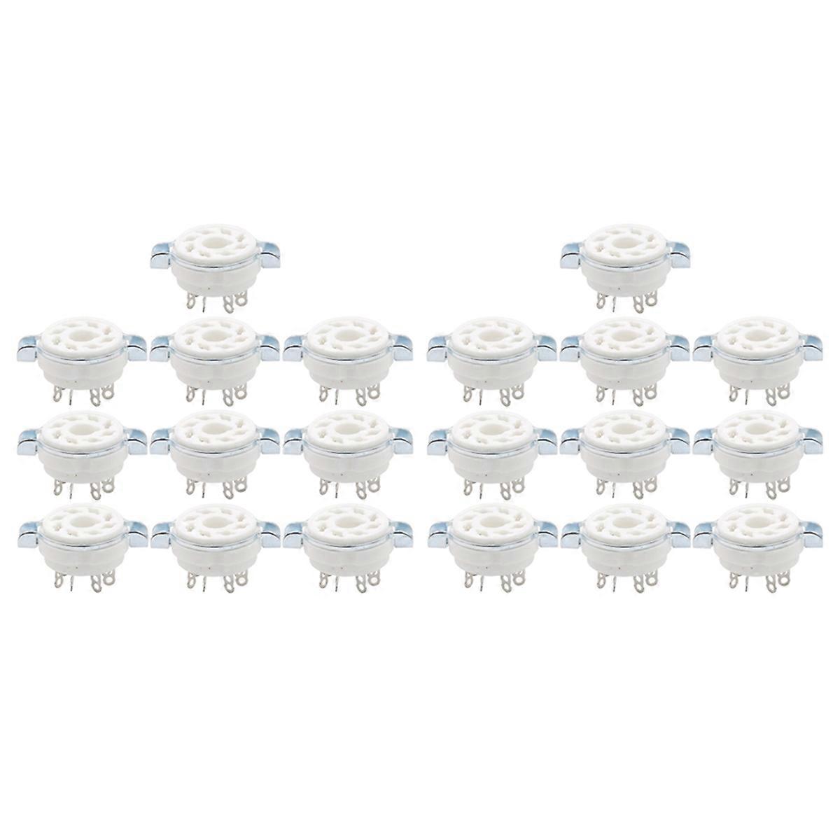 10PCS Chassis Mount 8 Pin K8A Octal Ceramic Tube Sockets for KT88 KT66 6SN7 5AR4 GZ34 5881 6V6 5U4G