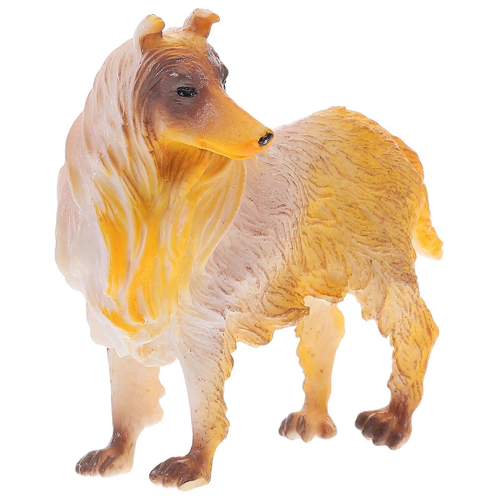 Puppy Figures Realistic Toy Dog Miniature Dog Figurines Collectible Item Childrens Play 7.00X7.00X2.00CM 1Pcs