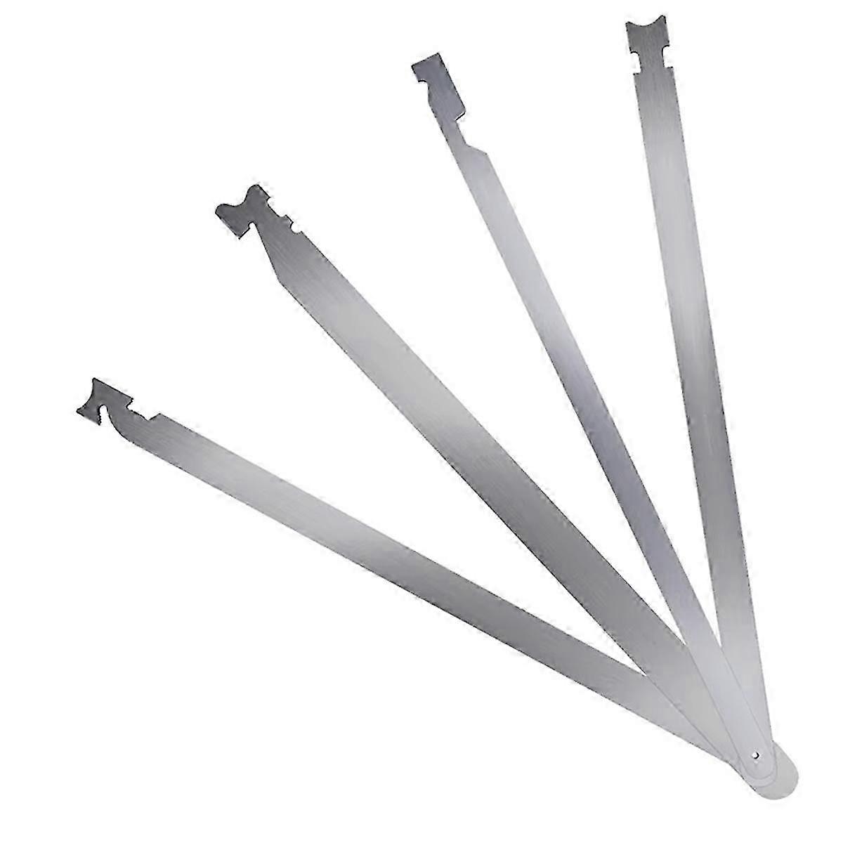 4Pcs Universal Auto Repair Stainless Steel Ruler Multi-Function Professional Car Emergency Tools