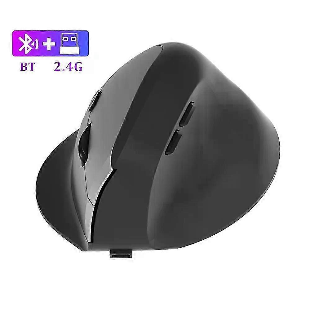 Ergonomic Wireless Bluetooth Mouse with Silent Optical Design and 1600 DPI, 6 Buttons for Laptop and Desktop