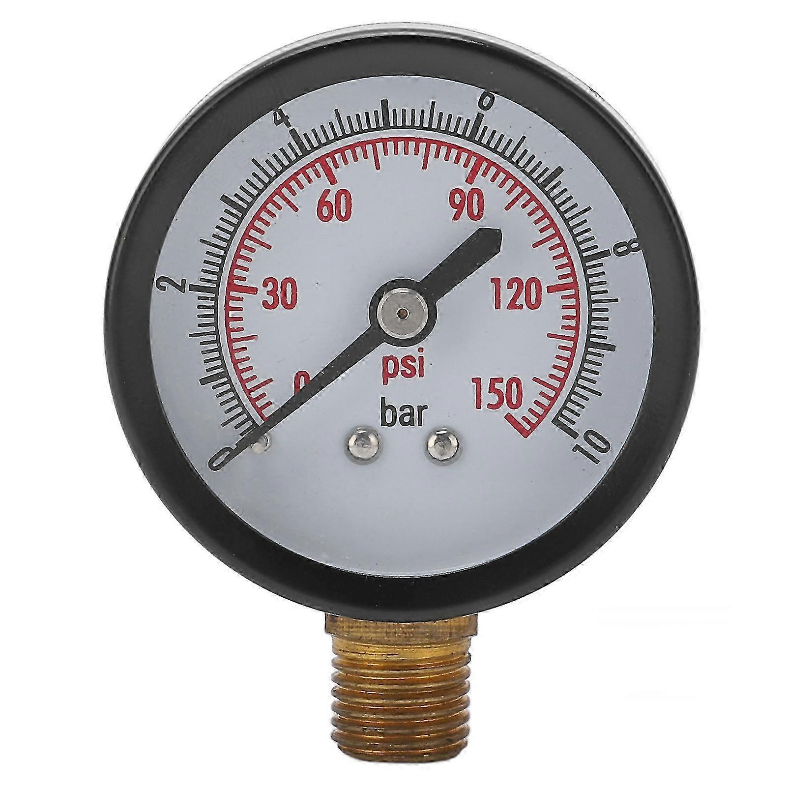 Vertical Pressure Gauge for Liquid Monitoring 0-10 Bar 0-150 Psi G1/4in Connection