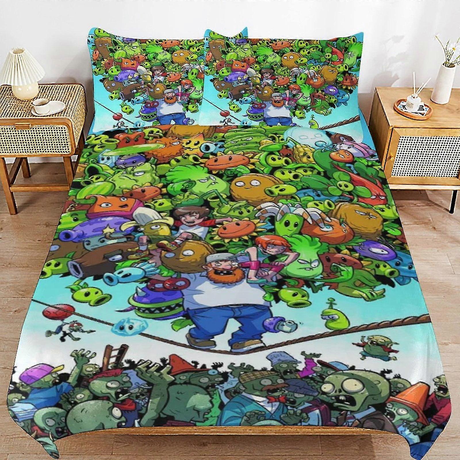 Conjuntos de Cama Temáticos de Jogos Capa de Edredom Conjunto de Edredom Decoração de Cama de Quarto Macia Presentes para Meninos Meninas Adolescentes Crianças 3 Peças com 1 Edredom Co