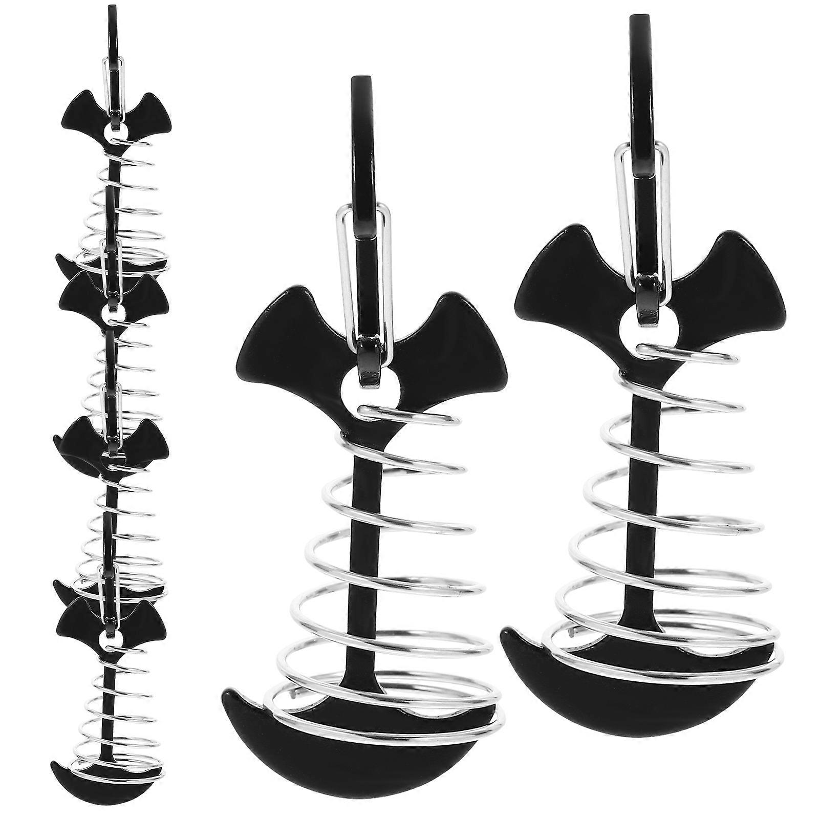 Camping Rope Buckle Fish Bone Shape Floor Nail Deck Installation 9.5X3.6cm Penetrate Various Deck Conditions 6 Sets