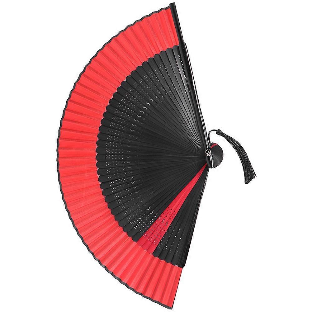 Traditional Fan Portable Folding Fan Performance Prop For Artists Black 1Set