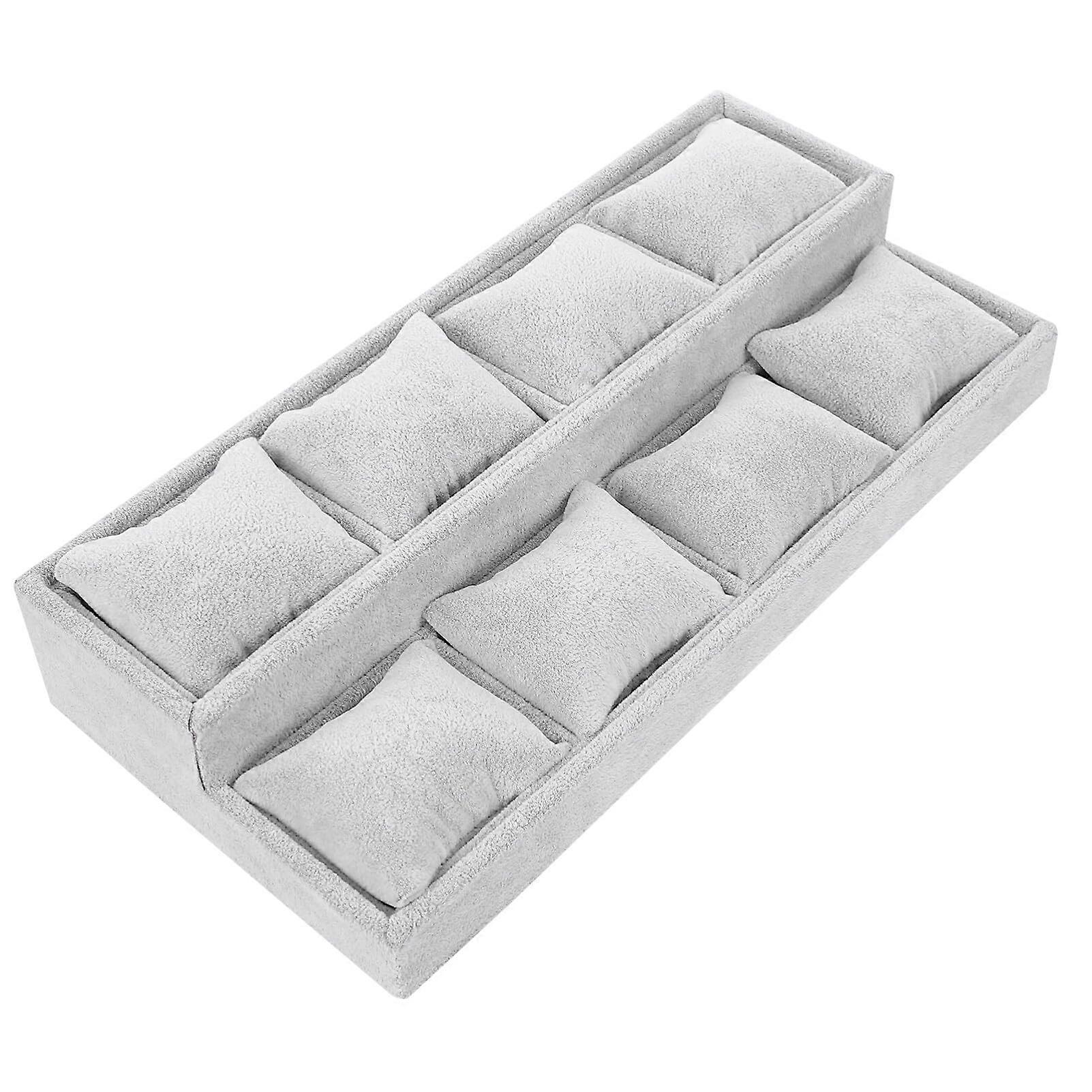 Watch Cabinet, 2Tier Tray, Watch Strap, Display Tray, Stackable Watch Organizer
