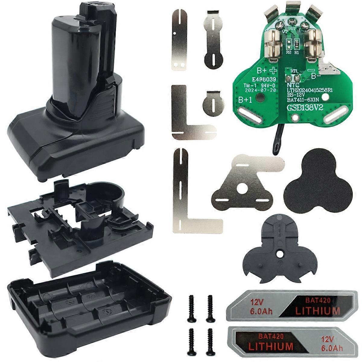 BAT411 BAT420 Li-Ion Battery Plastic Case PCB Charging Protection Board Box for Bosch 10.8V 12V BAT412A BAT413A