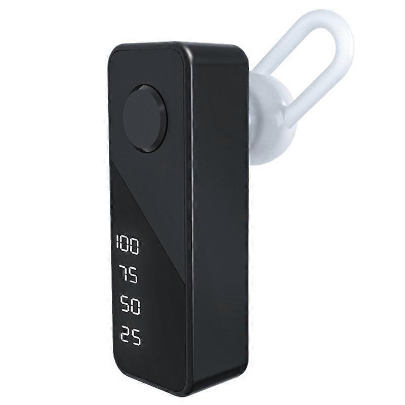 Power Display Wireless Bluetooth-compatible Earphone In-ear Single Earbud with Microphone Black