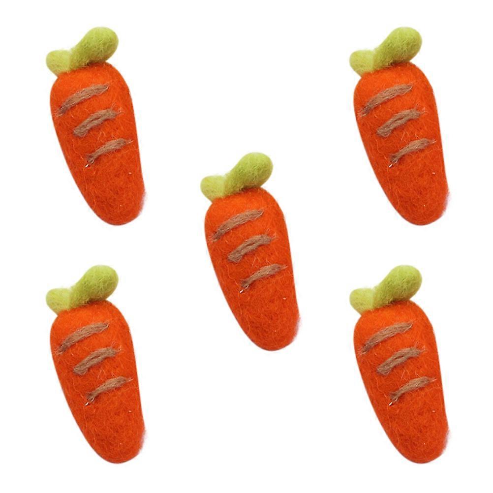 Flatback Carrot Charms Carrot Shape Ornaments Craft Enthusiasts DIY Projects 6X2CM 5Pcs