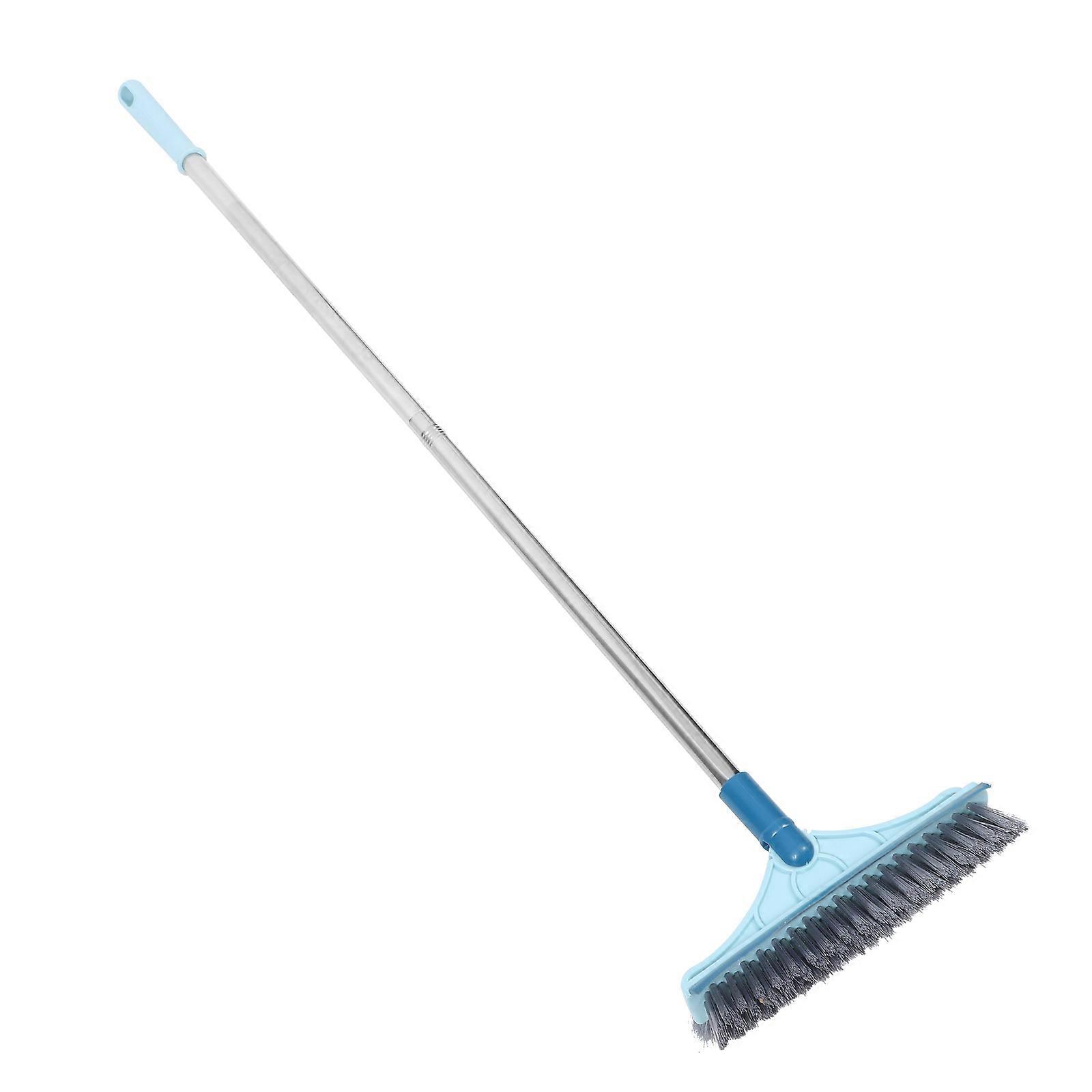 Floor Scrub Brush with Long Handle   Versatile Grout, Tile & Corner Cleaner for Bathroom, Kitchen & Garage   Double Bristle Design for Efficient