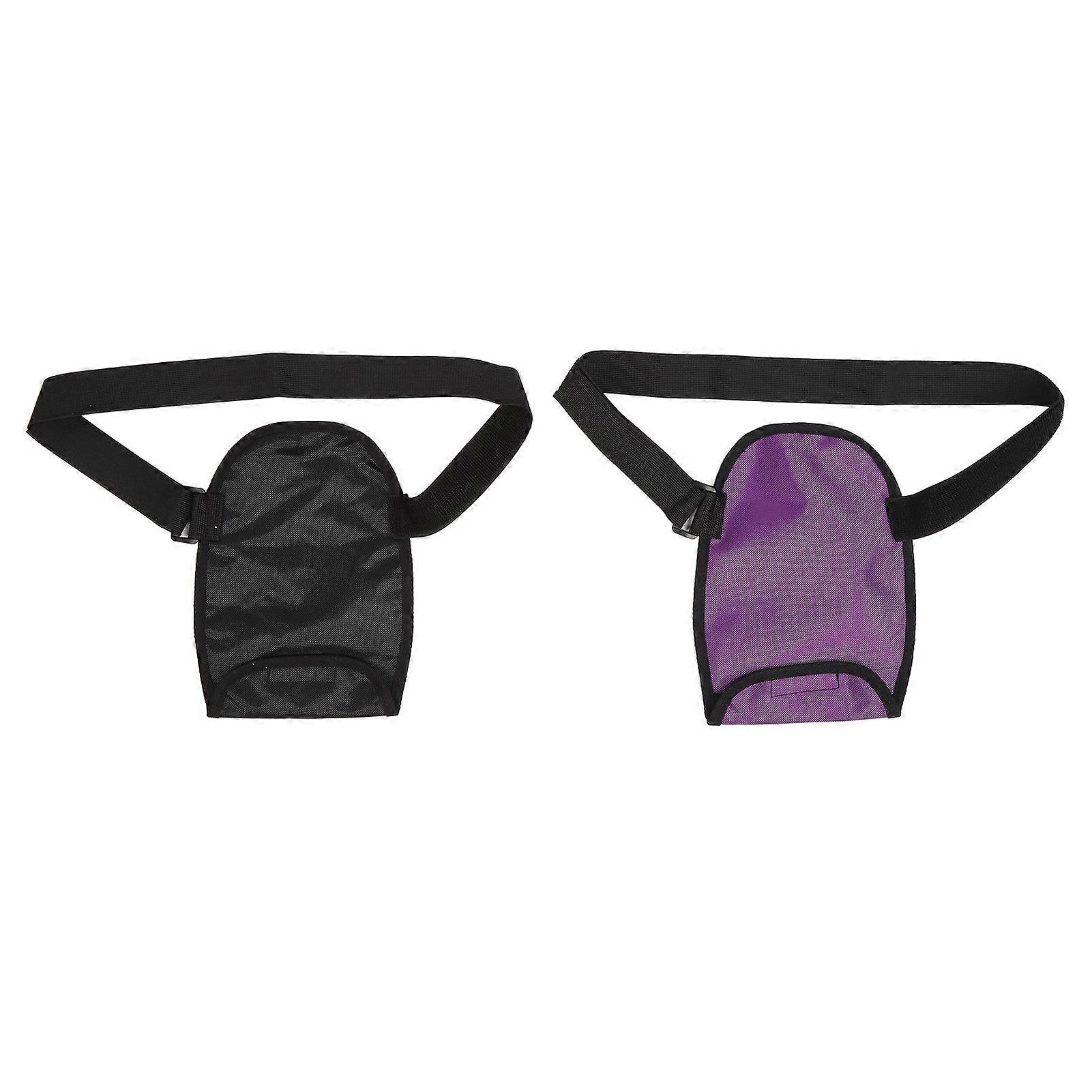 2pcsオストミーバッグカバー防水調整可能大容量コロストミーポーチカバーパープルブラックYMMR)