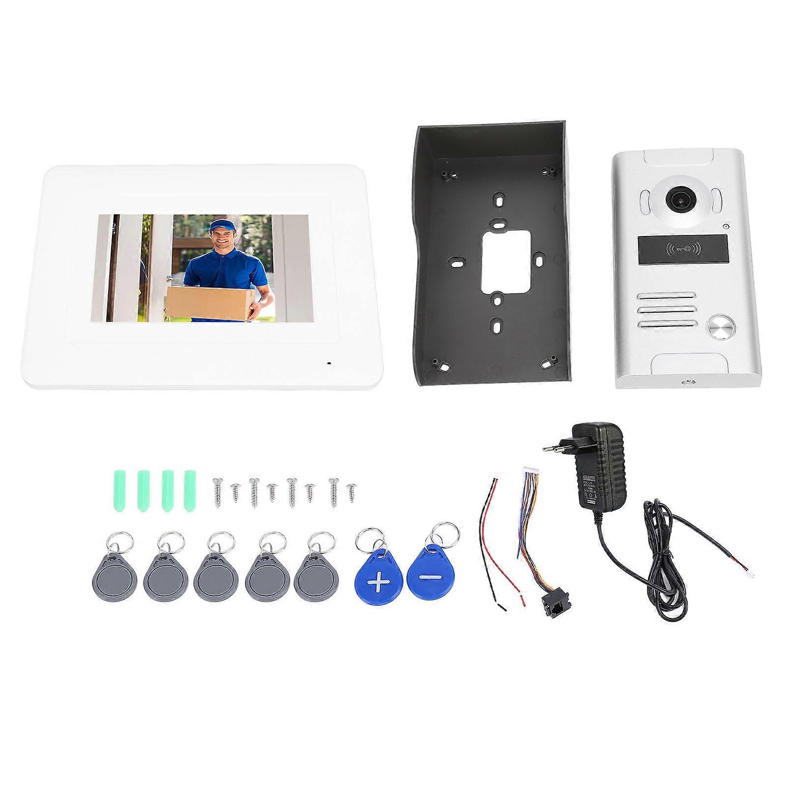 1080P HD Wired Video Doorbell with 7" Touchscreen, Motion Detection, EU Plug 100-240V