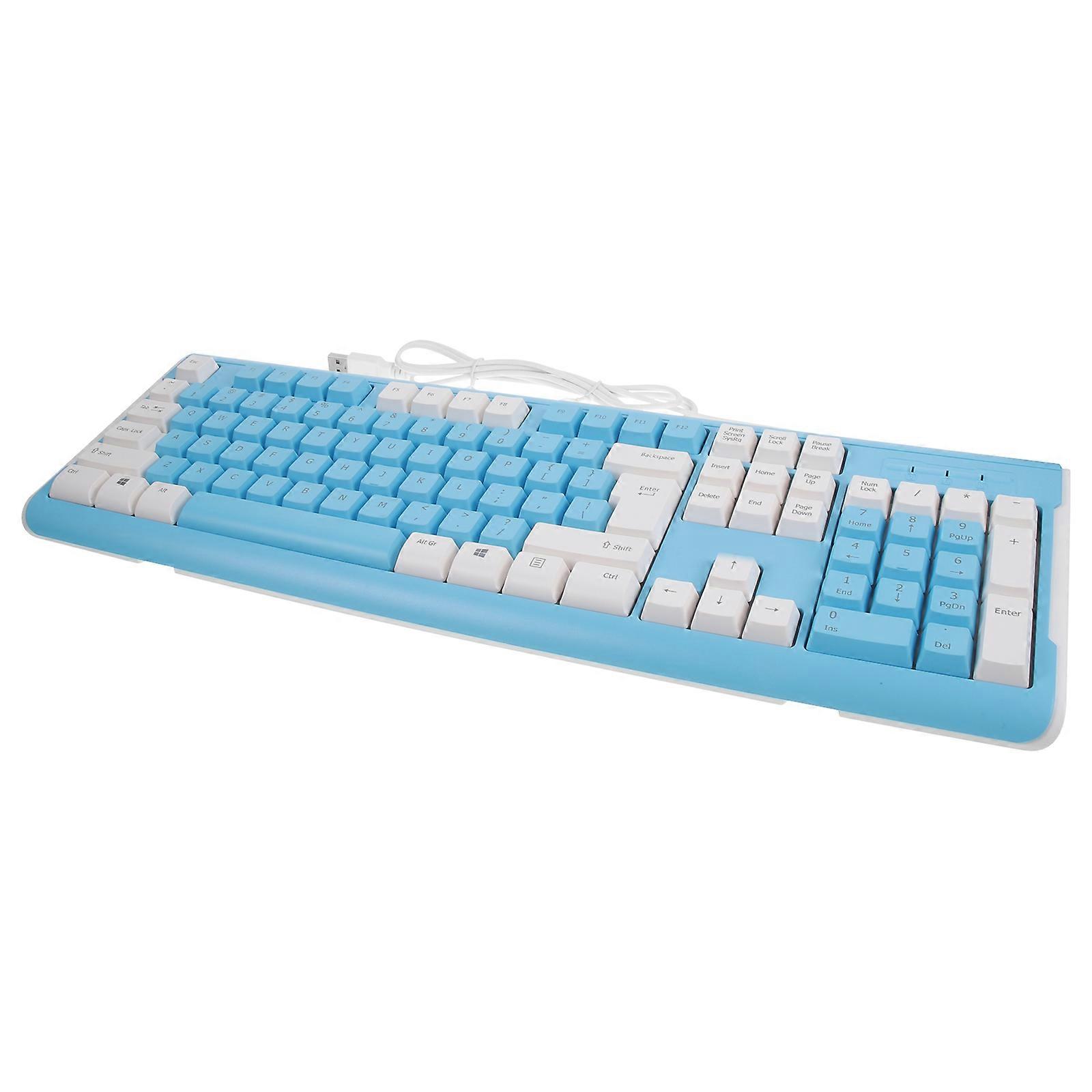 Durable Gaming Keyboard with ABS Material Blue Color for Enhanced Performance and Convenience 104 Keys