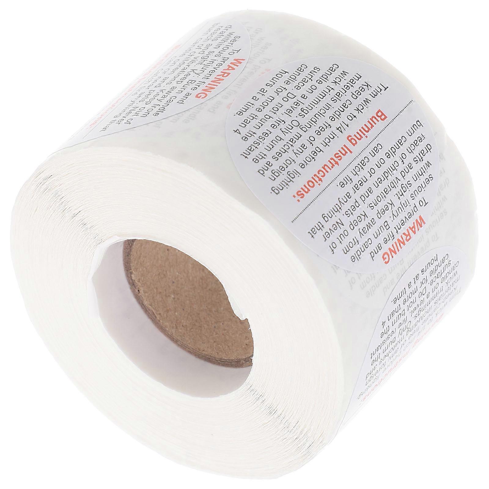 Safety Warning Stickers For Wax Melts Candle Containers Versatile Application Easy To Use 3.80X3.80X0.05CM Coated Paper 500Pack